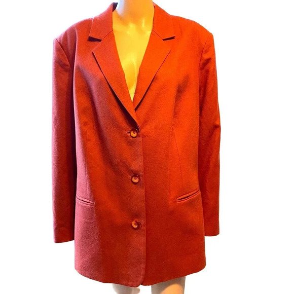 Appleseed’s 90s Y2K Wool Blazer Jacket Career Wear Women Plus Size 24W  Pockets - Picture 1 of 8